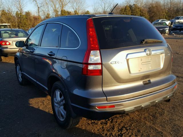 5J6RE4H74AL036205 - 2010 HONDA CR-V EXL GRAY photo 3