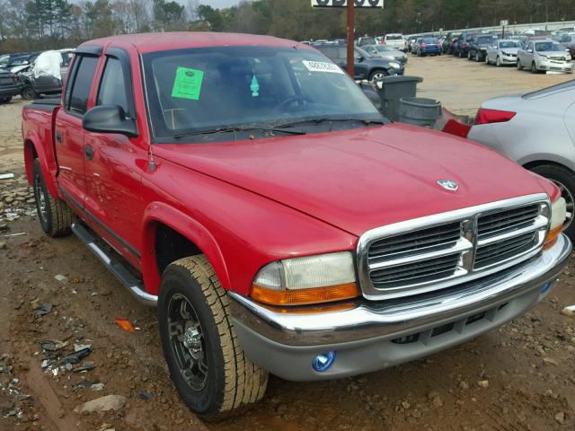 1D7HL48K84S641677 - 2004 DODGE DAKOTA QUA RED photo 1