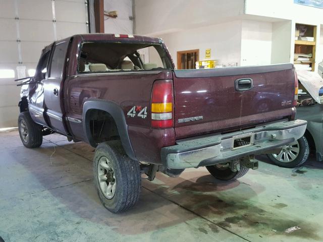 1GTHK23U31F165921 - 2001 GMC SIERRA K25 BURGUNDY photo 3