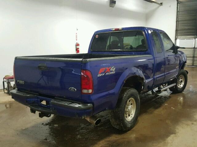 1FTNX21P33ED03225 - 2003 FORD F250 SUPER BLUE photo 4