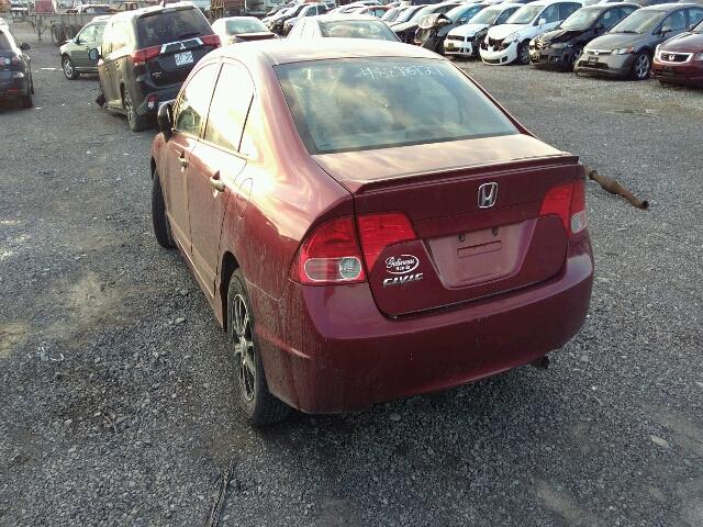 2HGFA16278H026139 - 2008 HONDA CIVIC DX RED photo 3