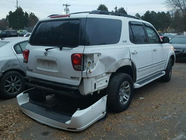 5TDZT34A85S258550 - 2005 TOYOTA SEQUOIA SR WHITE photo 4