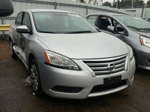 3N1AB7AP9EY265132 - 2014 NISSAN SENTRA S SILVER photo 1