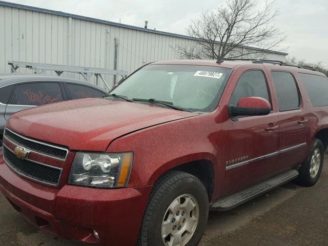 1GNSCJE05BR117223 - 2011 CHEVROLET SUBURBAN C BURGUNDY photo 2