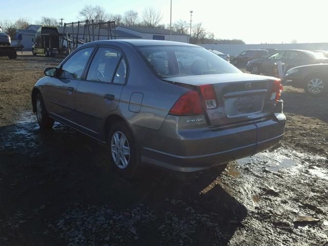 2HGES16365H614188 - 2005 HONDA CIVIC DX V GRAY photo 3