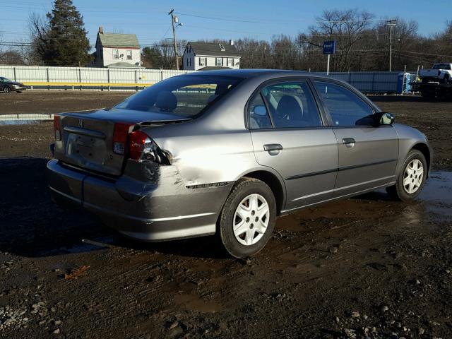 2HGES16365H614188 - 2005 HONDA CIVIC DX V GRAY photo 4