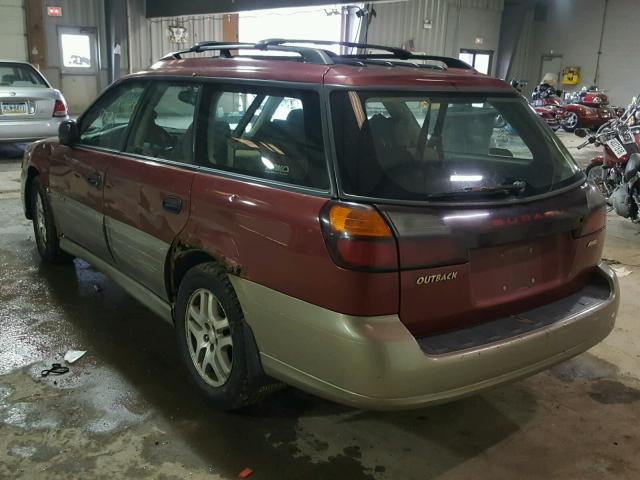 4S3BH675337661023 - 2003 SUBARU LEGACY OUT RED photo 3