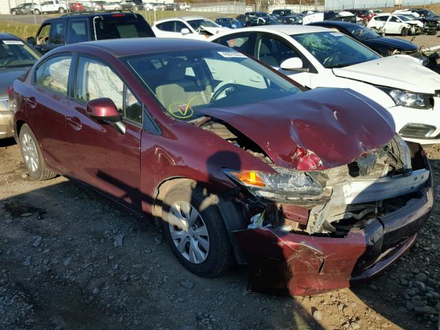 2HGFB2F56CH543342 - 2012 HONDA CIVIC LX RED photo 1