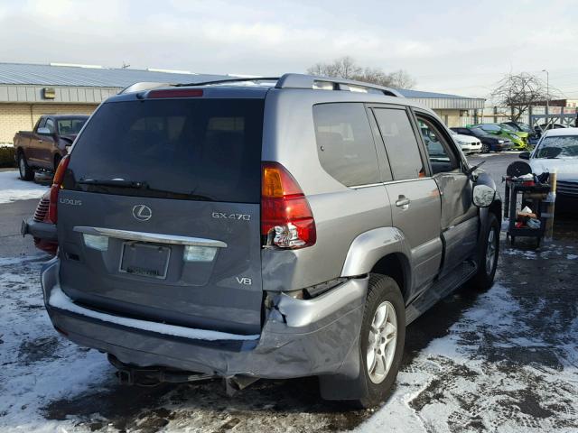 JTJBT20X060108004 - 2006 LEXUS GX 470 SILVER photo 4