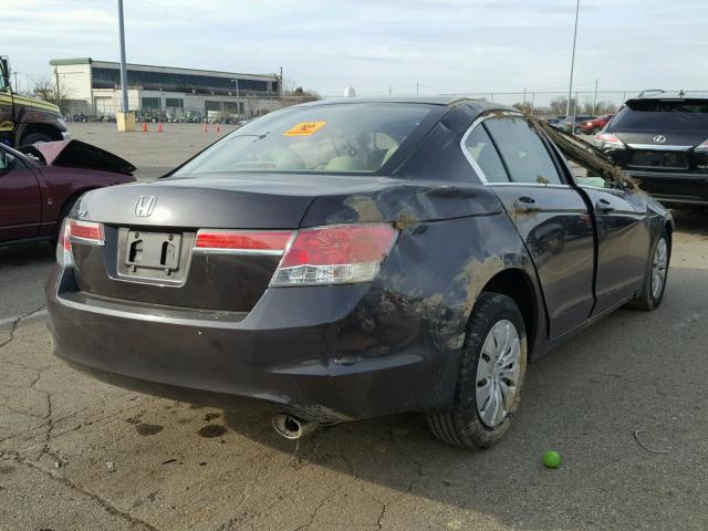 1HGCP2F38BA038774 - 2011 HONDA ACCORD LX GRAY photo 4