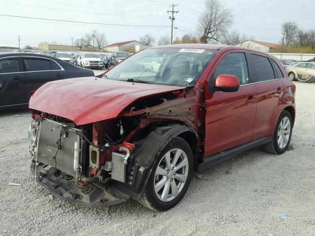 4A4AP4AU4FE014626 - 2015 MITSUBISHI OUTLANDER RED photo 2