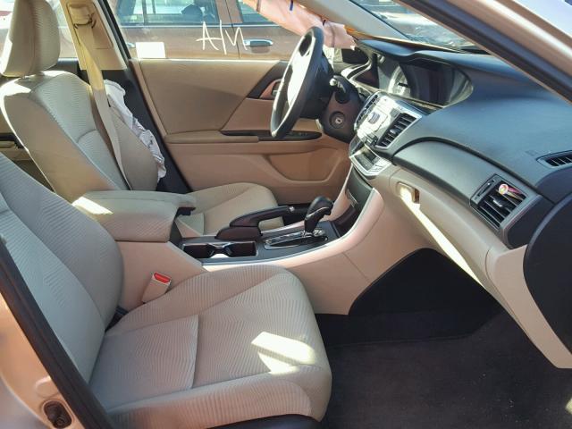 1HGCR2F38FA223925 - 2015 HONDA ACCORD LX TAN photo 5