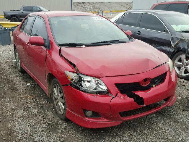 2T1BU4EE3AC467574 - 2010 TOYOTA COROLLA BA RED photo 1