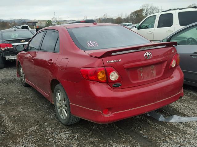 2T1BU4EE3AC467574 - 2010 TOYOTA COROLLA BA RED photo 3