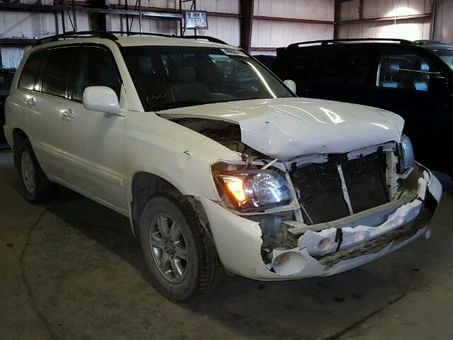 JTEHD21A870046854 - 2007 TOYOTA HIGHLANDER WHITE photo 1