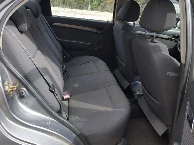 KL1TD56637B067286 - 2007 CHEVROLET AVEO BASE Szary zdjęcie 6