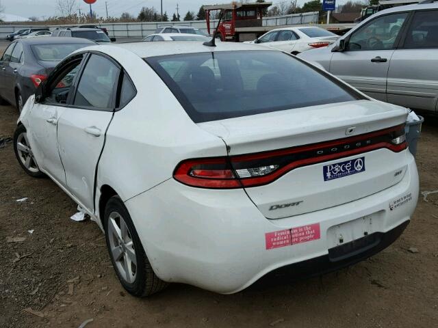 1C3CDFBB0FD277045 - 2015 DODGE DART SXT WHITE photo 3