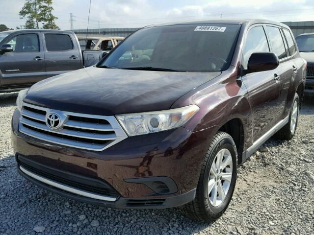 5TDZA3EHXBS008143 - 2011 TOYOTA HIGHLANDER PURPLE photo 2