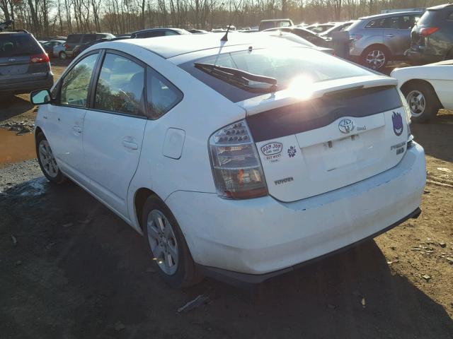 JTDKB20U083344763 - 2008 TOYOTA PRIUS WHITE photo 3