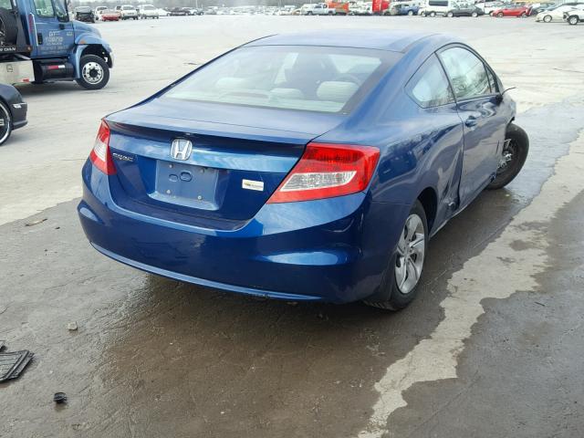 2HGFG3B58DH501415 - 2013 HONDA CIVIC LX BLUE photo 4