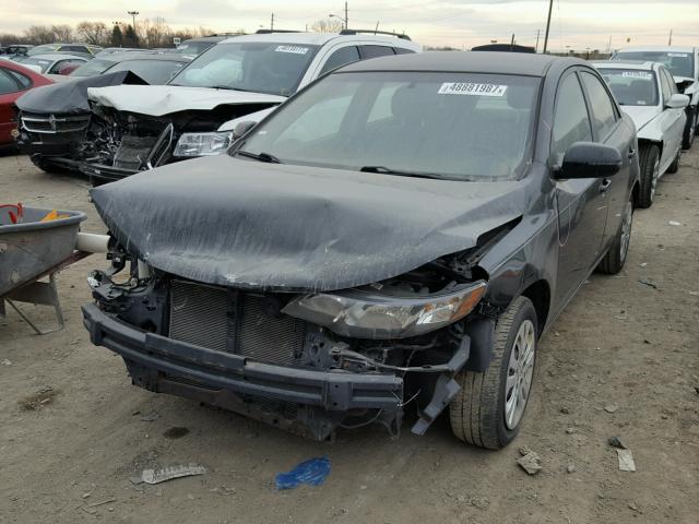 KNAFU4A26B5354064 - 2011 KIA FORTE EX BLACK photo 2