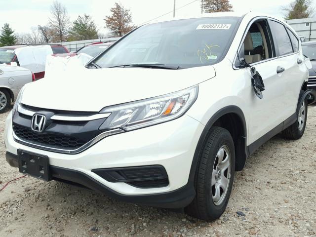 5J6RM4H30FL007260 - 2015 HONDA CR-V LX WHITE photo 2