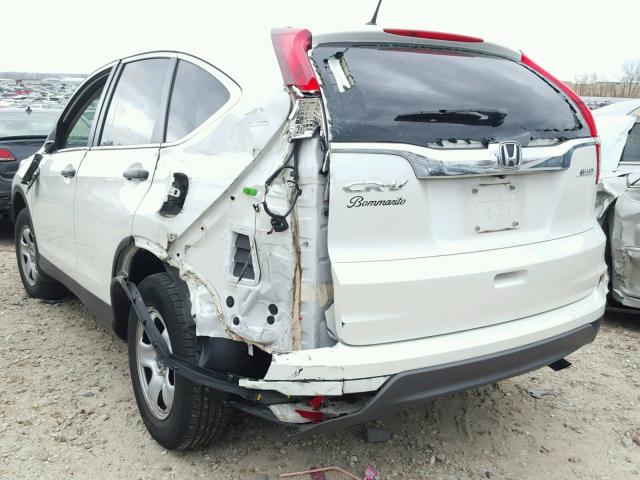 5J6RM4H30FL007260 - 2015 HONDA CR-V LX WHITE photo 3