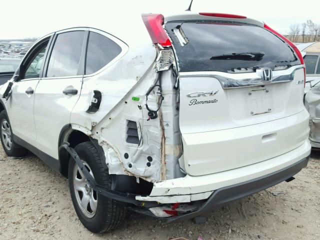 5J6RM4H30FL007260 - 2015 HONDA CR-V LX WHITE photo 9