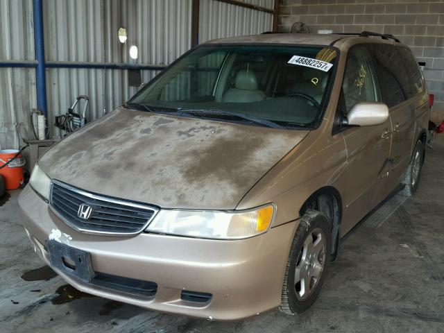 2HKRL18691H590796 - 2001 HONDA ODYSSEY EX GOLD photo 2