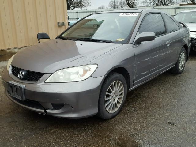 1HGEM229X5L016604 - 2005 HONDA CIVIC EX GRAY photo 2