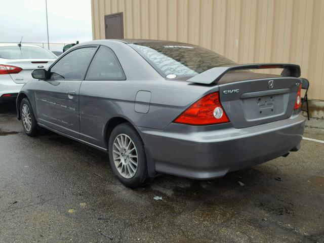 1HGEM229X5L016604 - 2005 HONDA CIVIC EX 灰色 照片 3