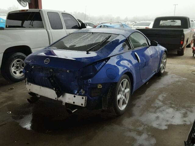 JN1AZ34E13T010091 - 2003 NISSAN 350Z COUPE BLUE photo 4