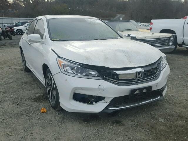 1HGCR3F86HA001632 - 2017 HONDA ACCORD EXL WHITE photo 1