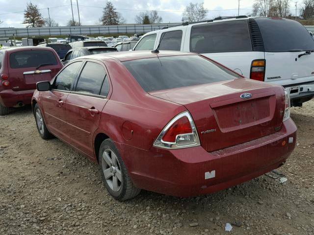 3FAHP07Z98R226168 - 2008 FORD FUSION SE BURGUNDY photo 3