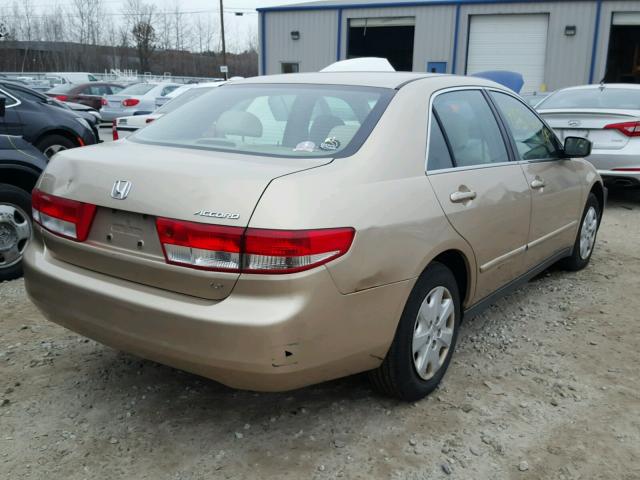 1HGCM56374A152293 - 2004 HONDA ACCORD LX GOLD photo 4