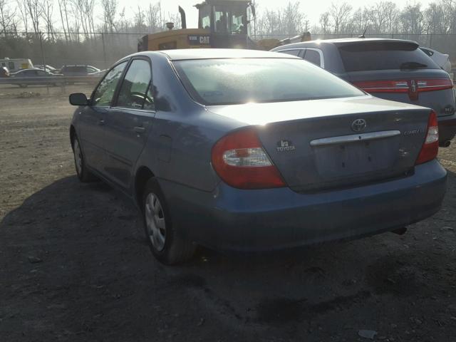 4T1BE32K14U836453 - 2004 TOYOTA CAMRY LE BLUE photo 3