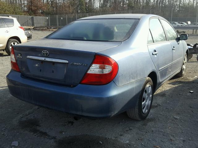 4T1BE32K14U836453 - 2004 TOYOTA CAMRY LE BLUE photo 4