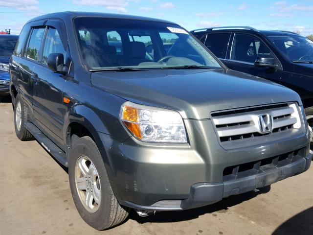 2HKYF18176H522558 - 2006 HONDA PILOT LX GRAY photo 1