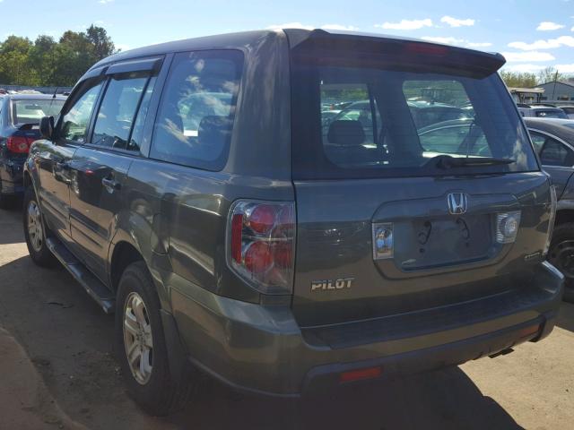 2HKYF18176H522558 - 2006 HONDA PILOT LX GRAY photo 3