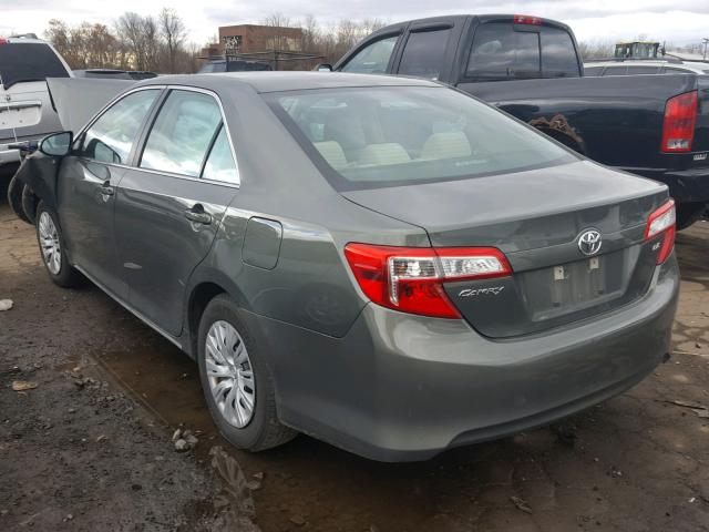 4T4BF1FK7DR304691 - 2013 TOYOTA CAMRY L GRAY photo 3