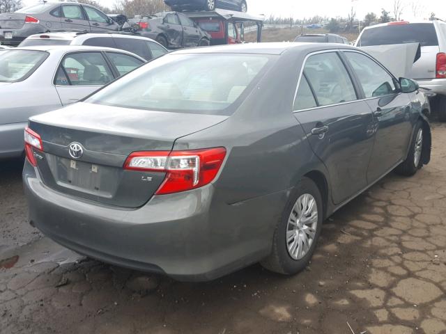 4T4BF1FK7DR304691 - 2013 TOYOTA CAMRY L GRAY photo 4