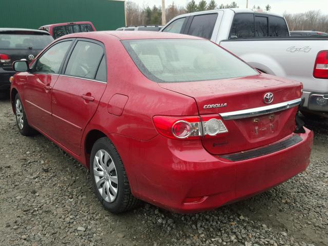 JTDBU4EE8DJ120606 - 2013 TOYOTA COROLLA BA RED photo 3