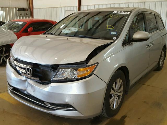 5FNRL5H60EB011450 - 2014 HONDA ODYSSEY EX SILVER photo 2