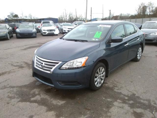 1N4AB7AP2DN901761 - 2013 NISSAN SENTRA S BLUE photo 2