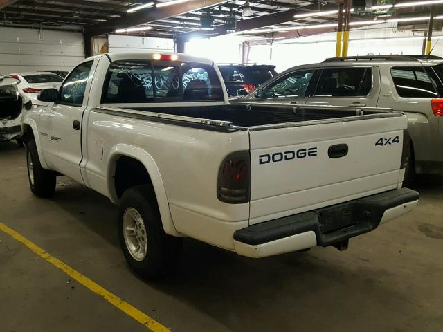 1B7GG26N4YS512675 - 2000 DODGE DAKOTA WHITE photo 3