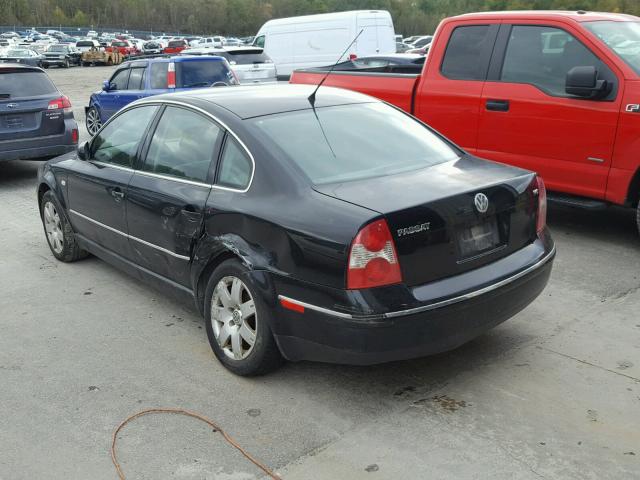 WVWRH63B92P448618 - 2002 VOLKSWAGEN PASSAT GLX BLACK photo 3