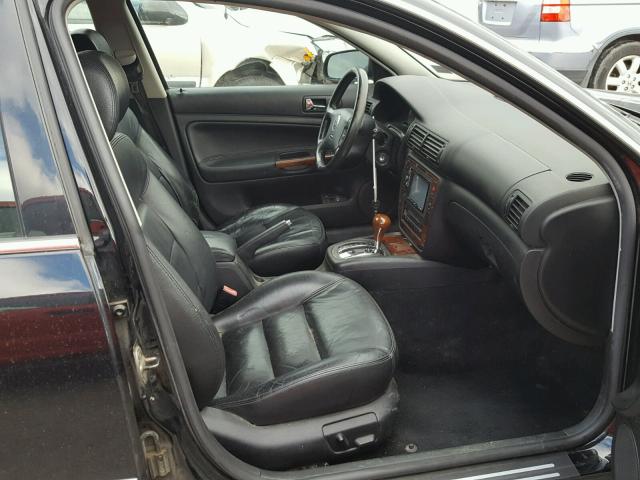 WVWRH63B92P448618 - 2002 VOLKSWAGEN PASSAT GLX BLACK photo 5