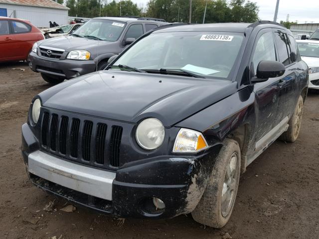 1J8FT57W27D121133 - 2007 JEEP COMPASS LI BLACK photo 2