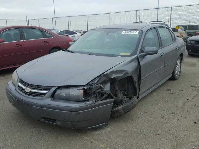 2G1WF52E459245341 - 2005 CHEVROLET IMPALA GRAY photo 2