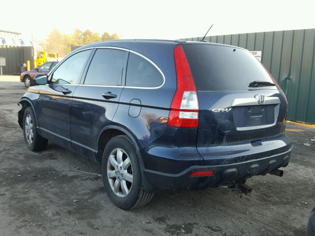 JHLRE48789C007519 - 2009 HONDA CR-V EXL BLUE photo 3